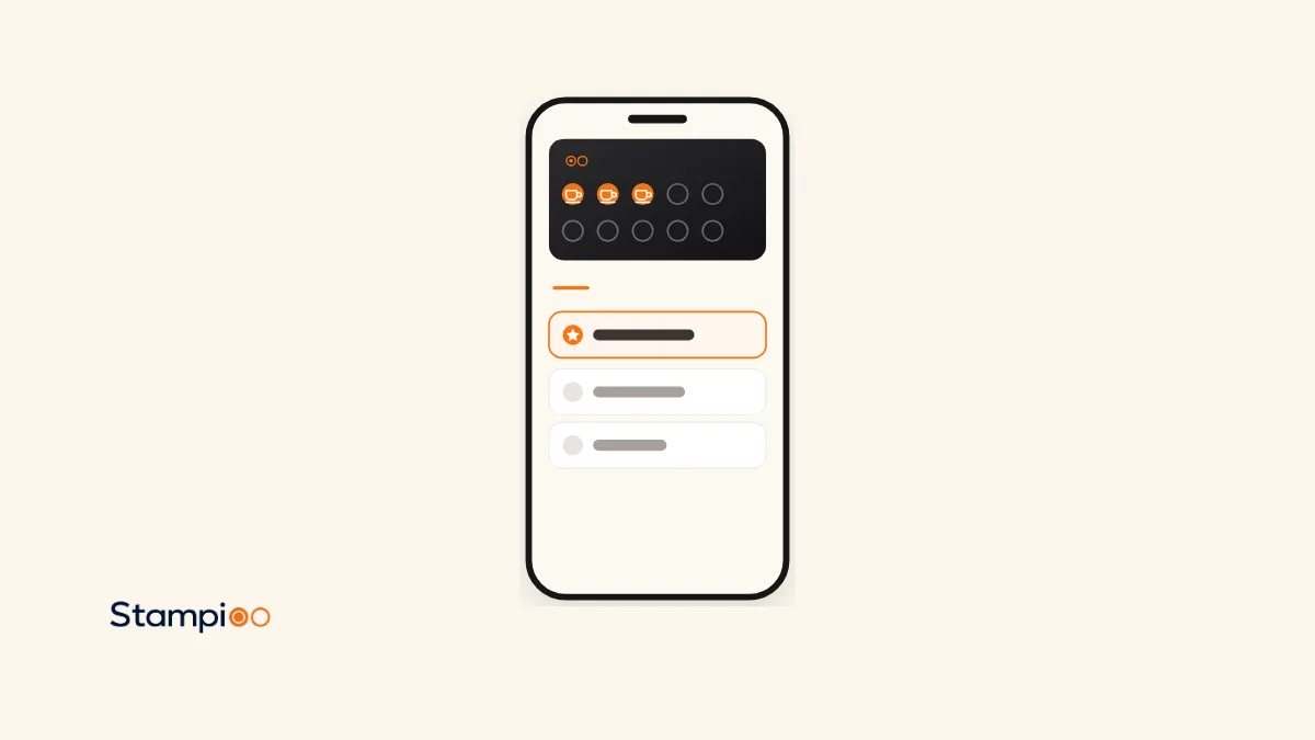 Ilustracija: telefon sa digitalnom karticom lojalnosti i rang-listom alata